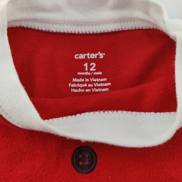 3/$10 Carter's Santa Onesie 12 months - Picture 2 of 5